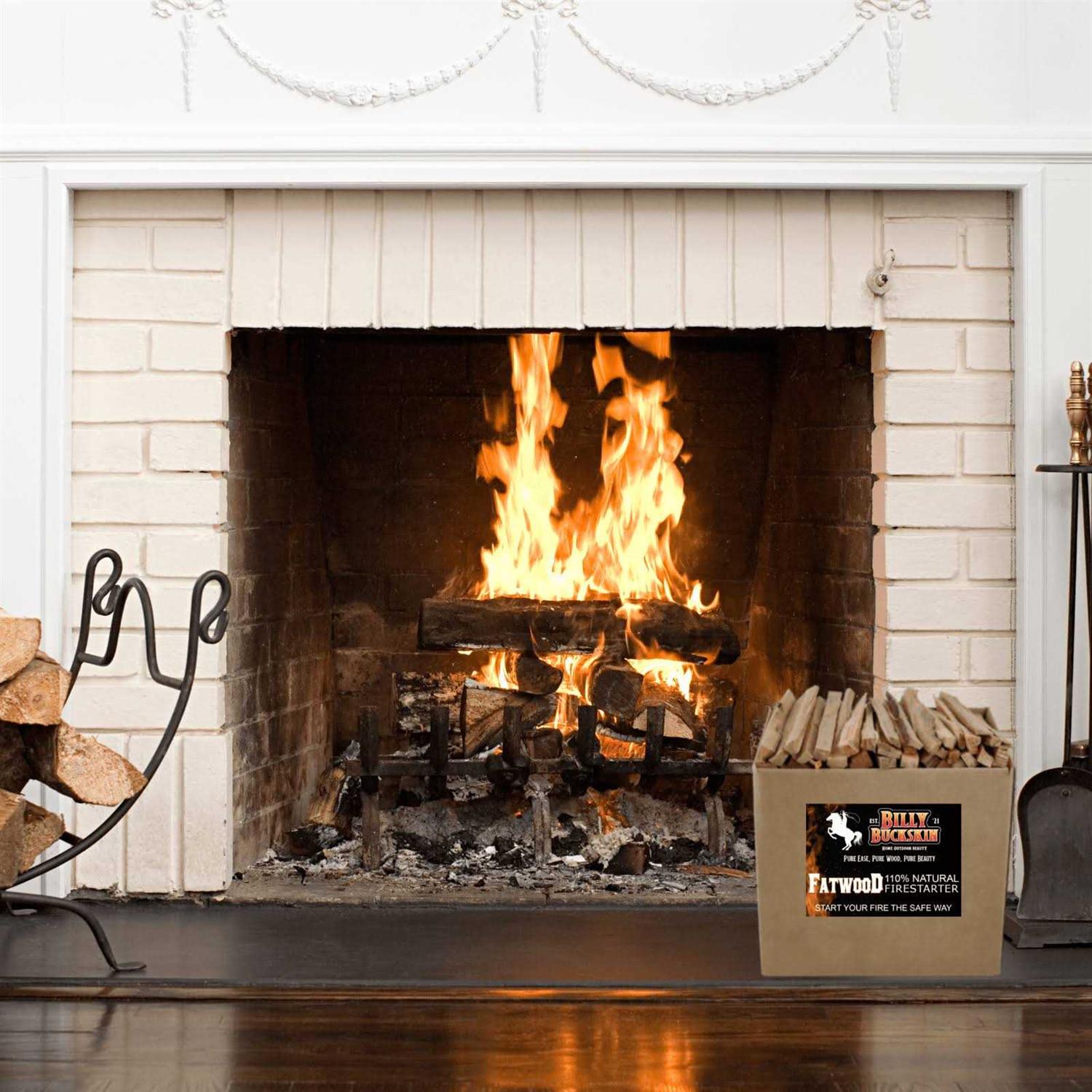 Billy Buckskin Co Fatwood Fire Starter Sticks Easy & Safe Fire Starter