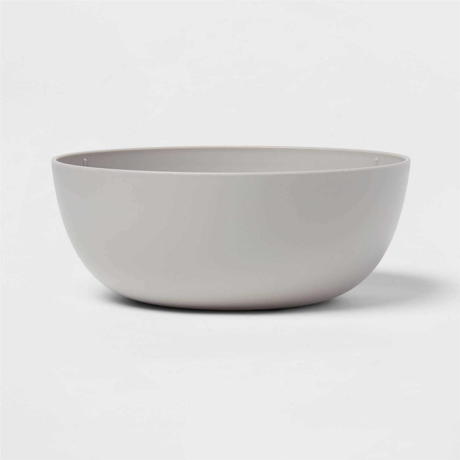 Room Essentials 37oz Plastic Cereal Bowl Gray