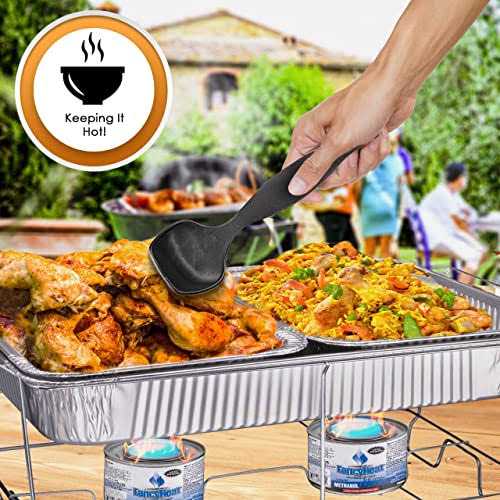 Disposable Chafing Dish Buffet Set Food Warmers for Parties Complete 33 Pcs of Chafing Servers with Covers