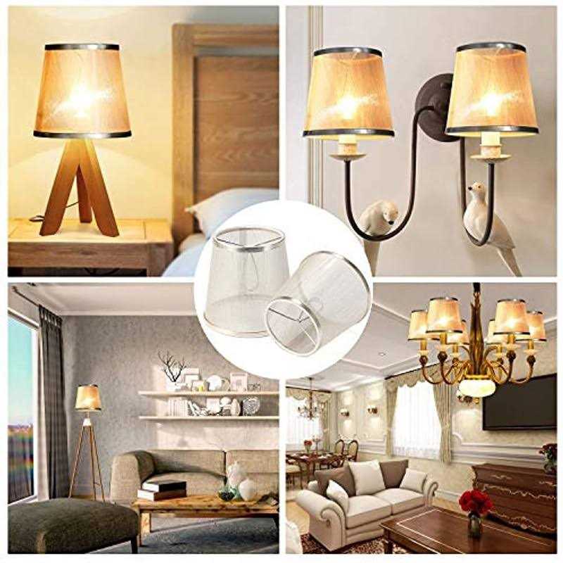 YISUN Set of 6 Crystal Chandelier Mini Lamp Shade 5.5-inch