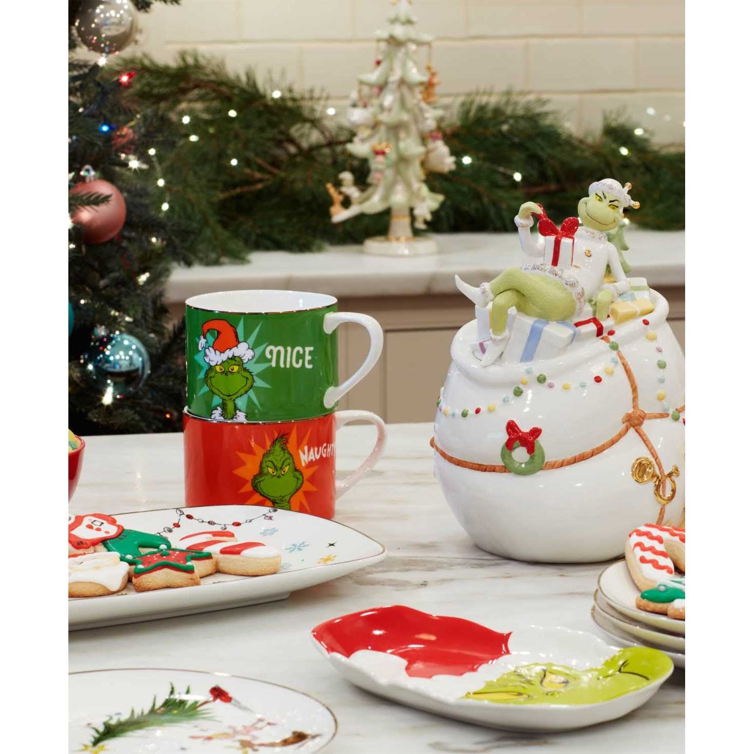 Grinchie Gifts Naughty & Nice Mugs Lenox