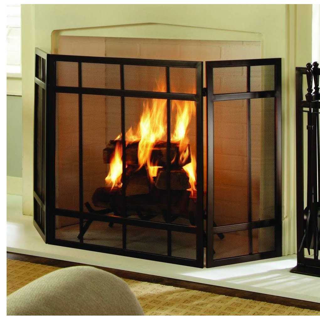 Pleasant Hearth Mission Style Fireplace Screen FA017SB