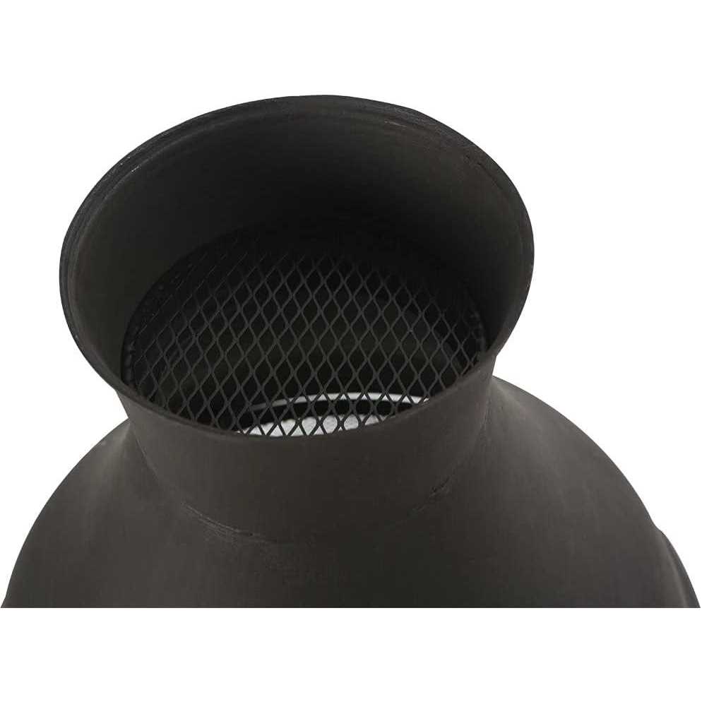 HEATMAXX 45-in H x 22-in D x 22-in W Black Cast Iron Chiminea | SRCH06D