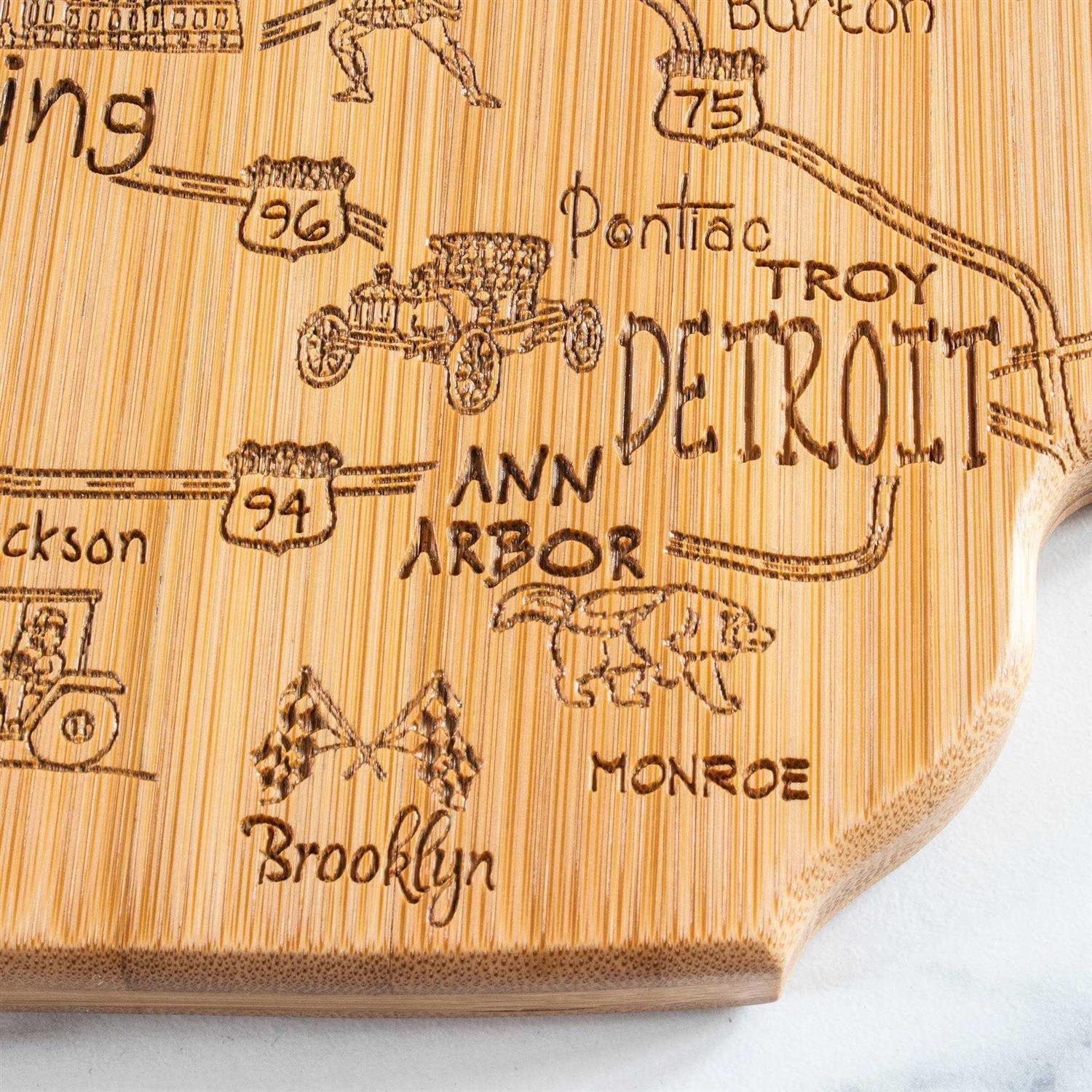 Totally Bamboo Michigan State Destination Serving and Cutting Board