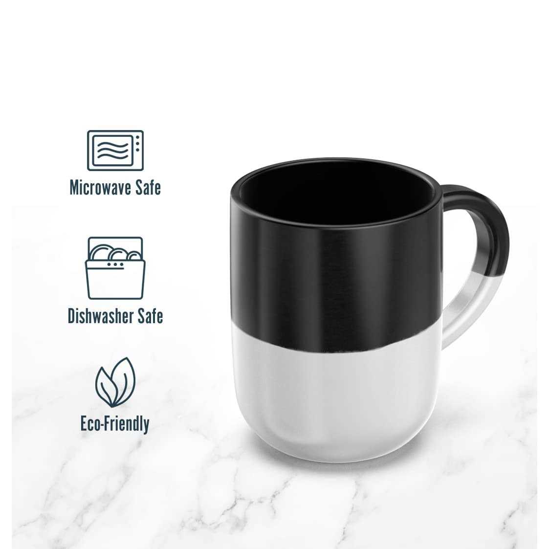 Francois et Mimi Set of 6 Large 16 Ounce Ceramic Coffee Mugs