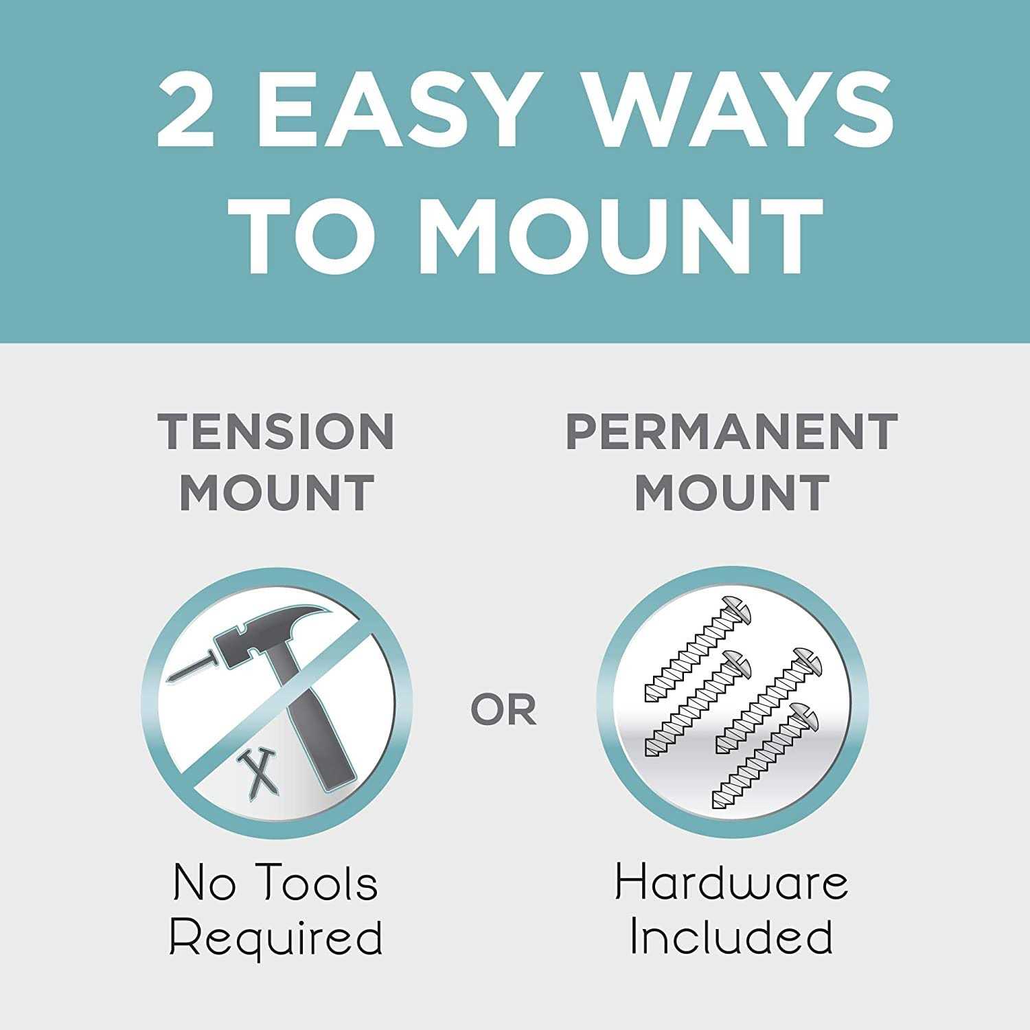 Zenna Home 36602ss Double Shower Rod