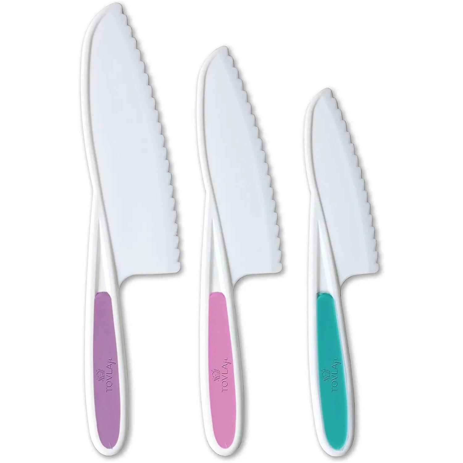 Tovla Jr. Knives for Kids 3-Piece Nylon Kitchen Knife Set Handle
