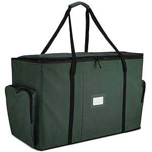 Zober Super Rigid 2-in-1 Christmas Ornament Storage Box & Xmas Figurine Container