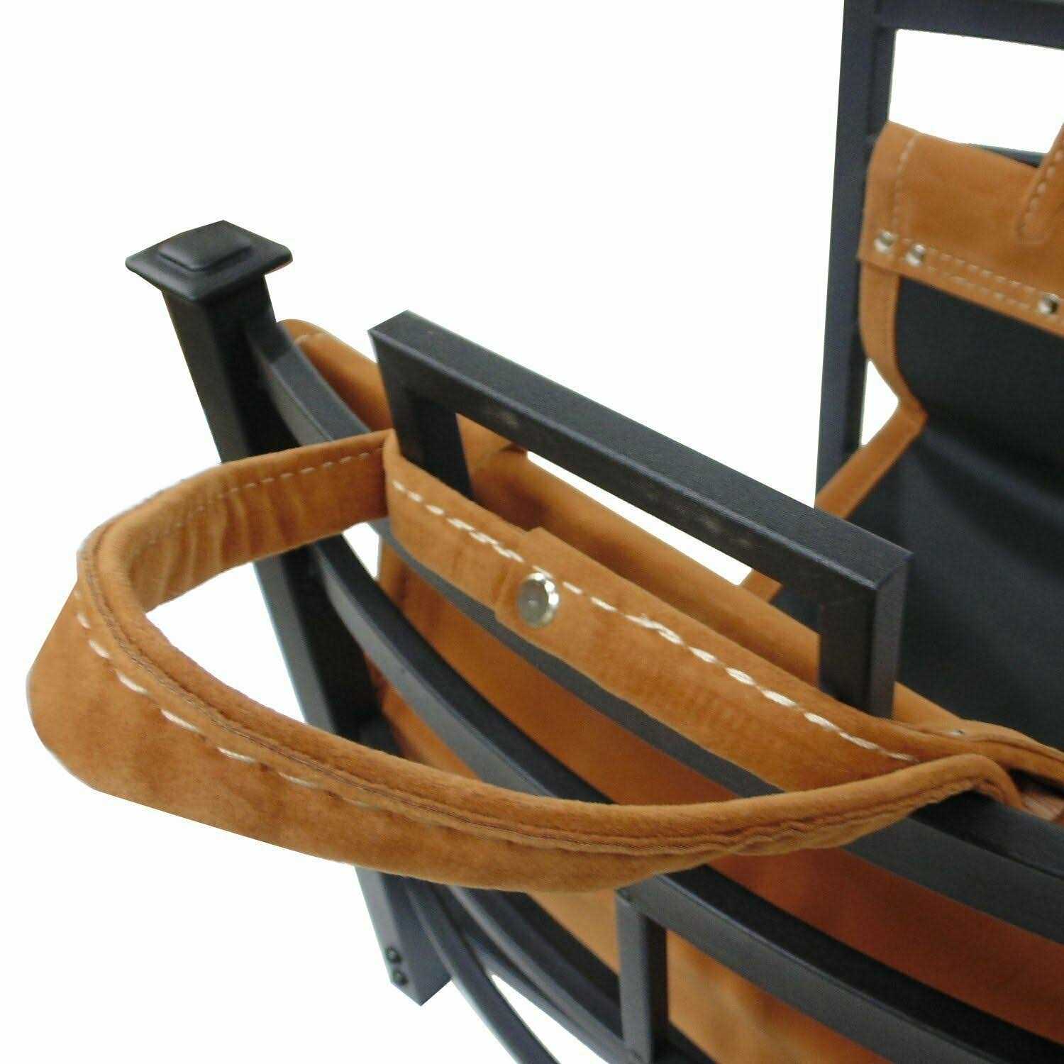 Panacea 15245 Log Bin With Leather Log Carrier