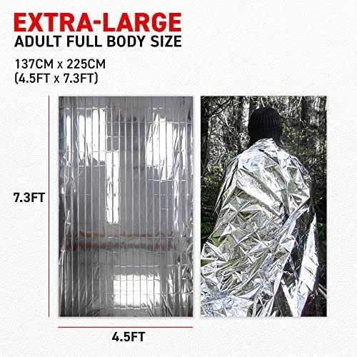 72 Hrs Mil-spec Emergency Mylar Thermal Space Survival Blankets
