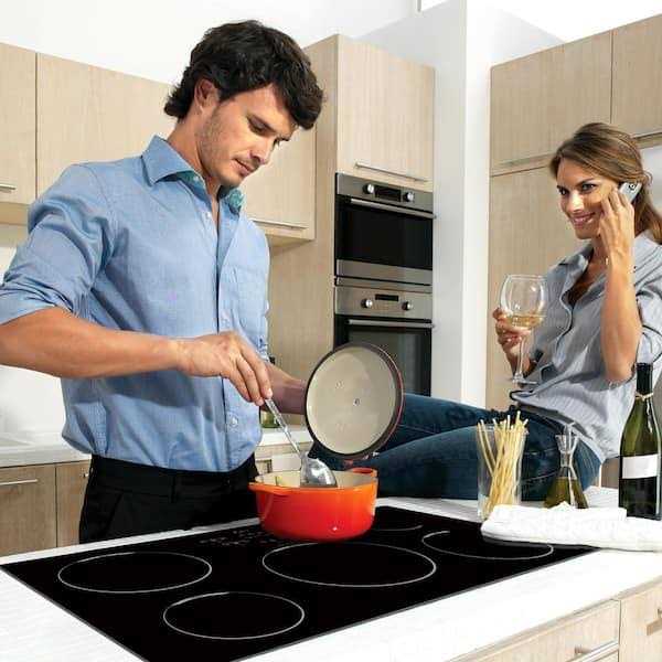 Empava 36-in 5 Elements Black Induction Cooktop Stainless Steel EPV-36EC01