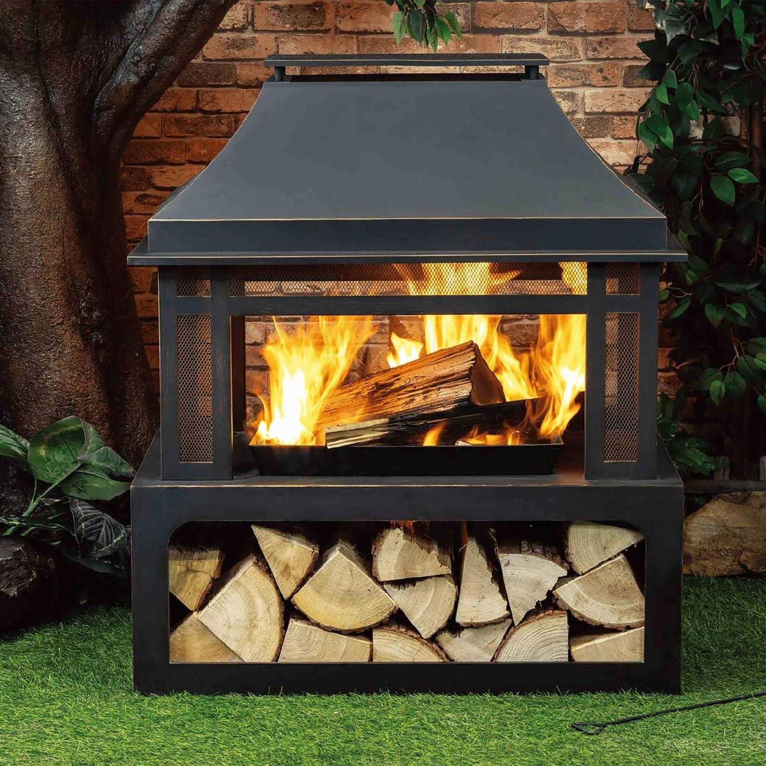 Deko Living Metal Wood Burner Fireplace COB10501