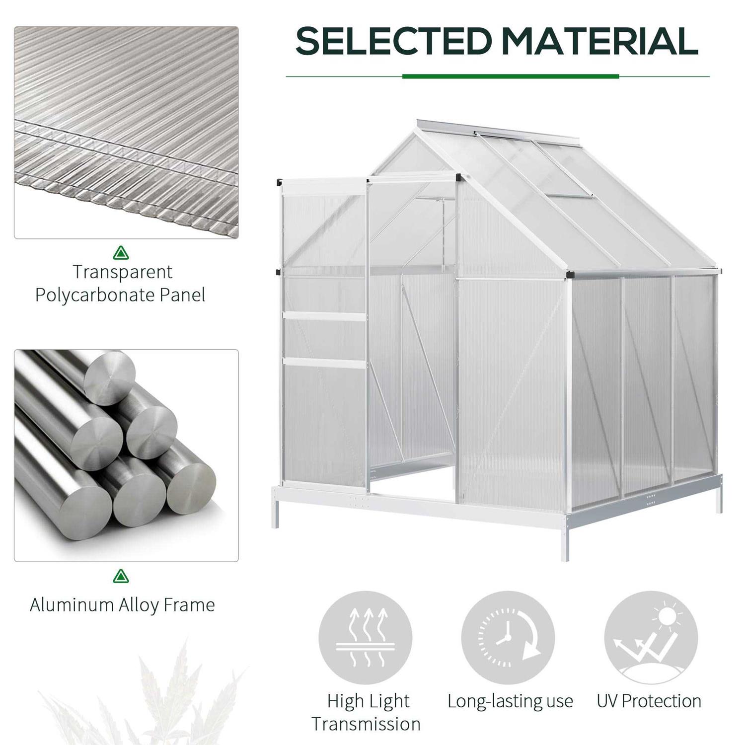 Outsunny 6′ x Walk Greenhouse