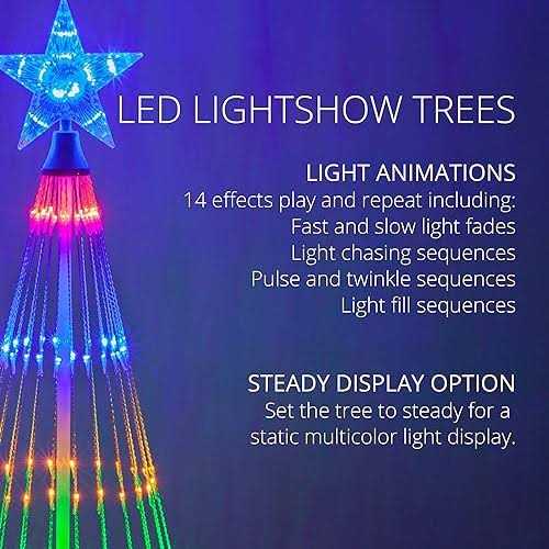 Wintergreen Lighting 14-Function LED Light Show Cone Christmas Tree