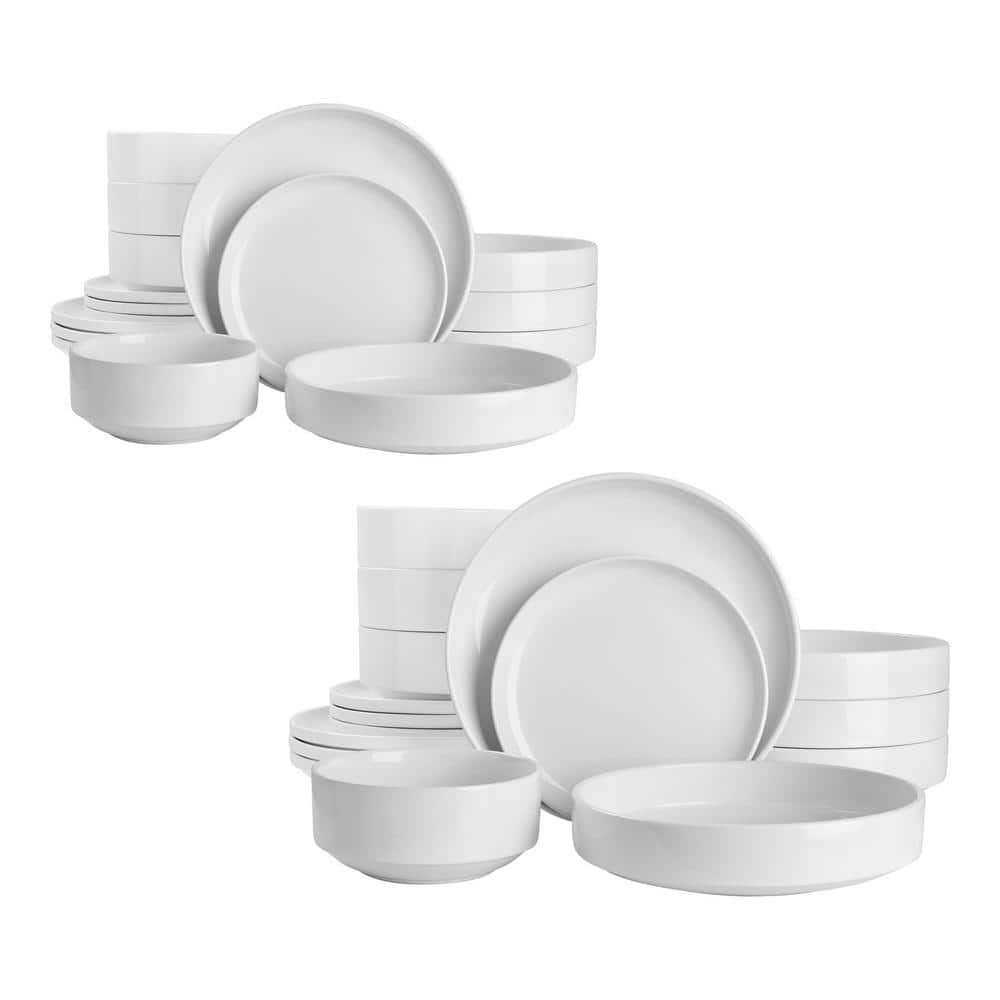 Home Decorators Collection Chastain 32-Piece Solid Stoneware Dinnerware Set