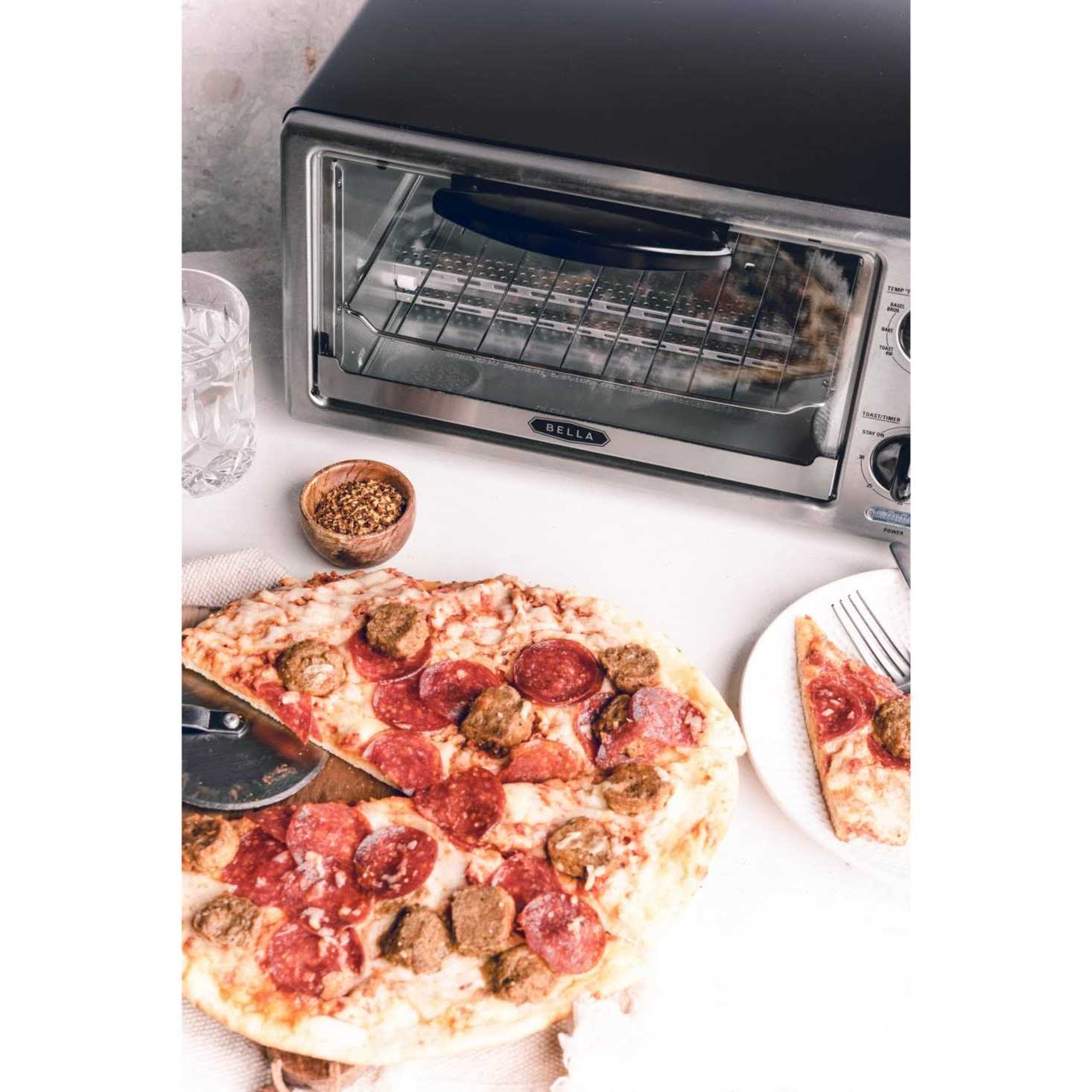 Bella 4-Slice Stainless Steel Toaster Oven
