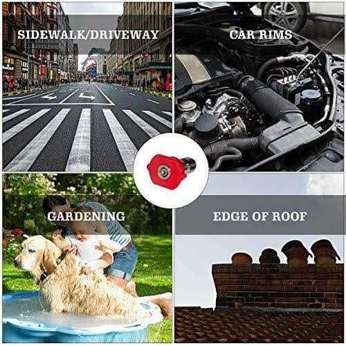 Xiny Tool Pressure Washer Extension Wand 10 Pack Upgrade Power Washer Lance with 5 Atomization Nozzle Tips