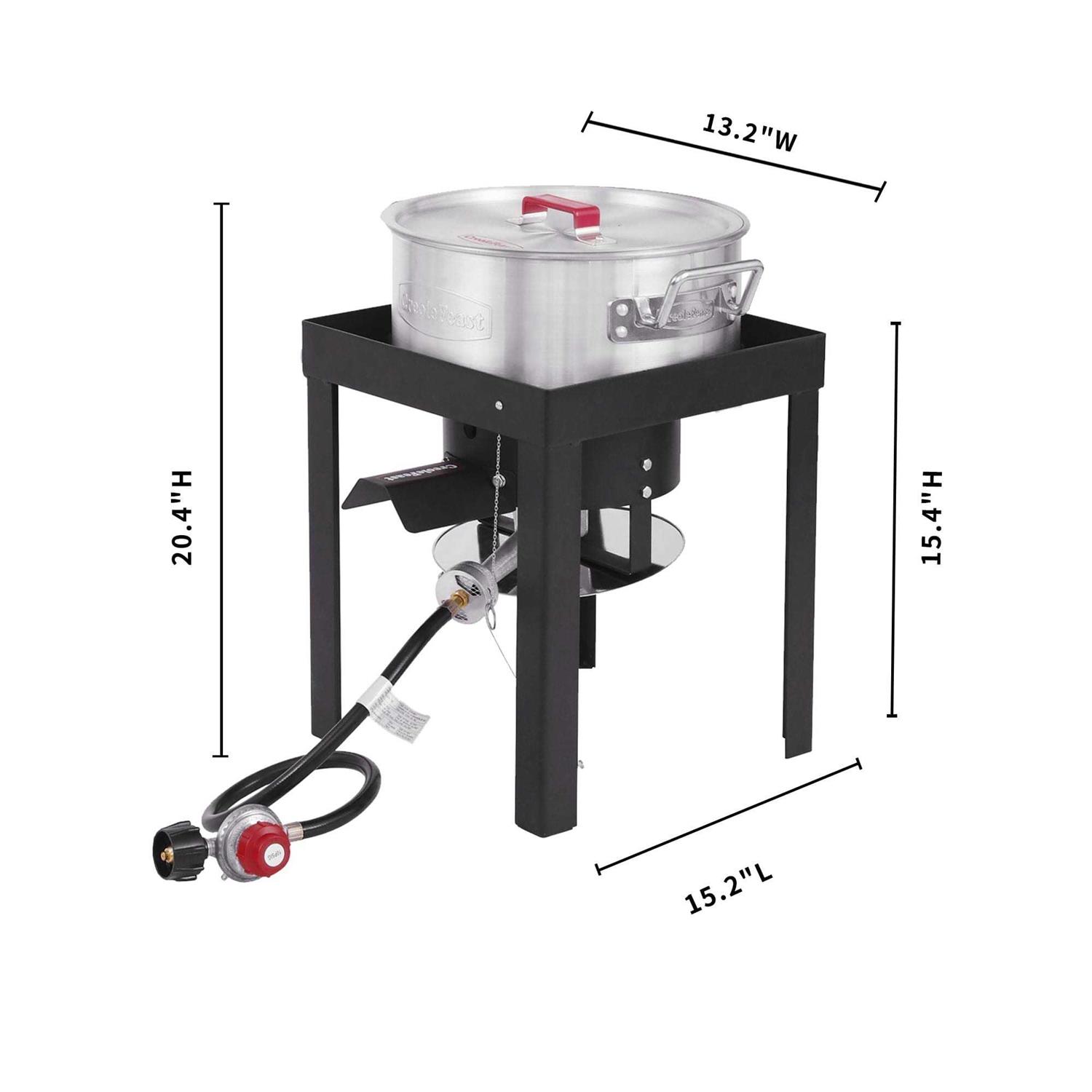 CreoleFeast TFS3010 30 Qt.Turkey and 10 Qt. Fish Fryer Boiler Steamer Set