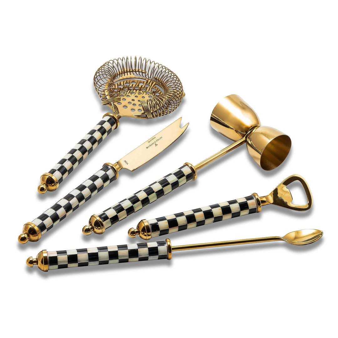 MacKenzie-Childs 3260 Gold Edition Bar Tool Set