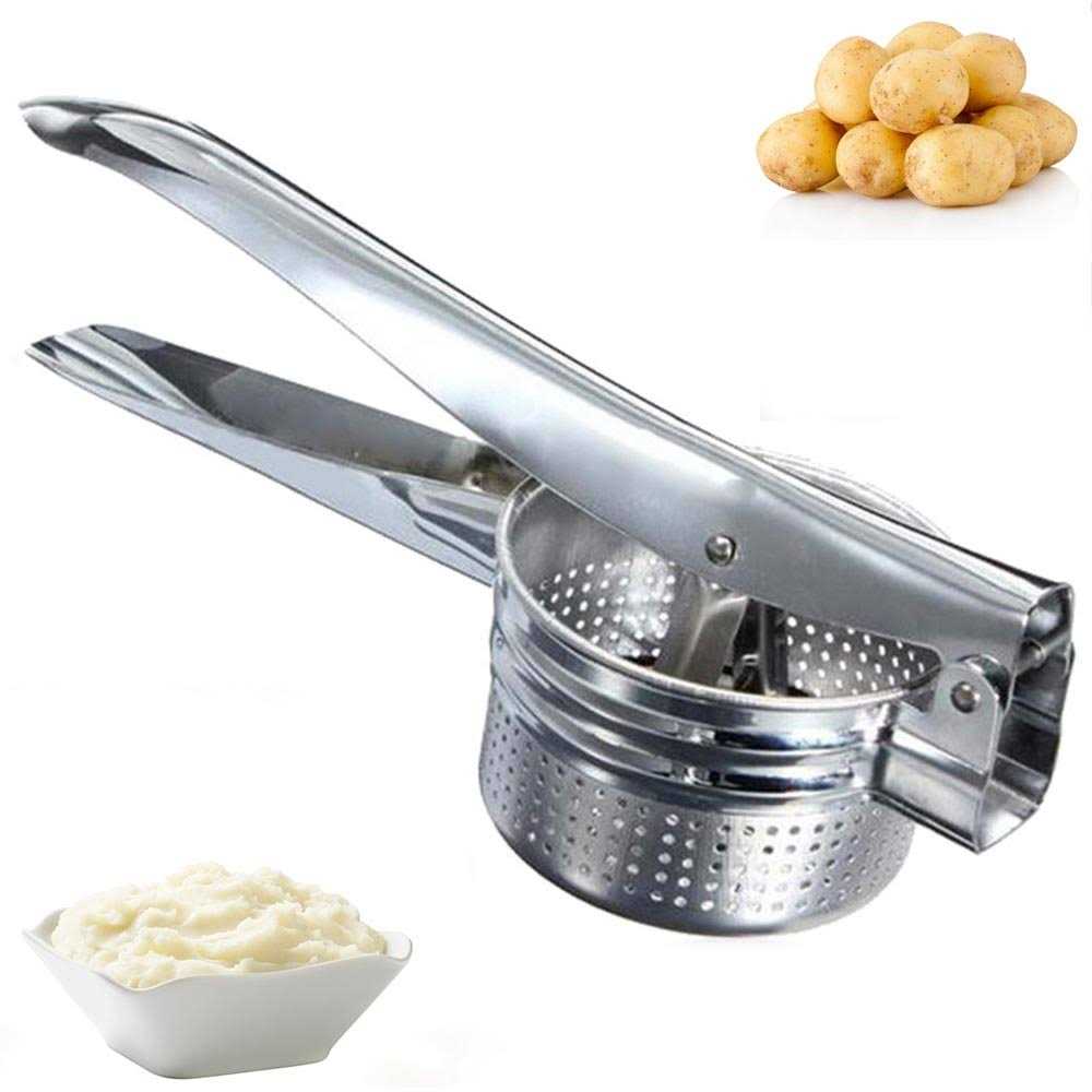 Potato Ricer Masher Heavy Duty Stainless Steel Press Mashed Potatoes Kitchen