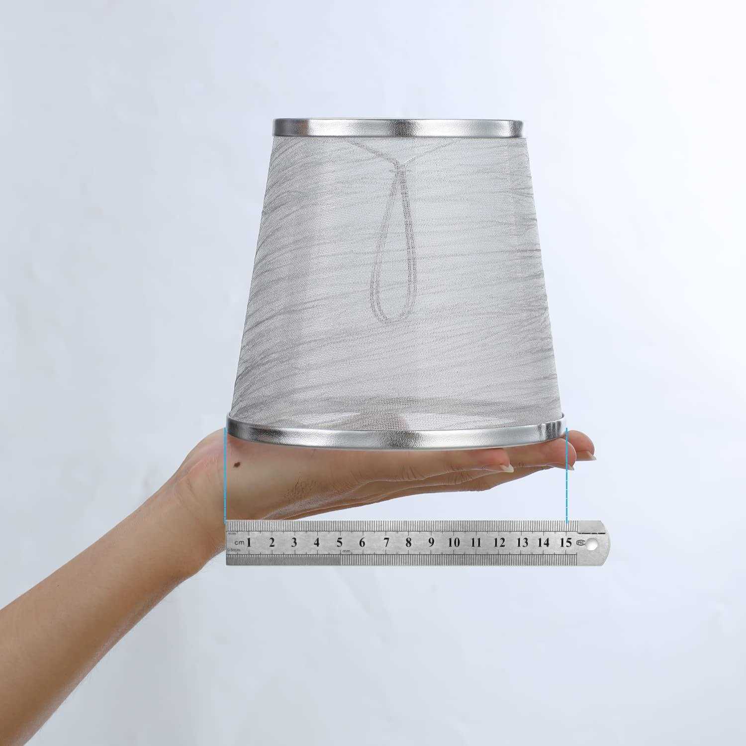 YISUN Set of 6 Crystal Chandelier Mini Lamp Shade 5.5-inch