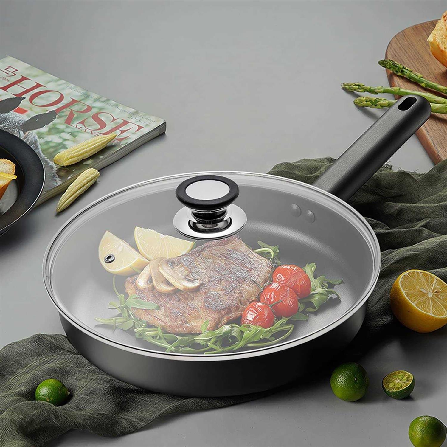 Tempered Glass Lid with Heat Resistant Handle