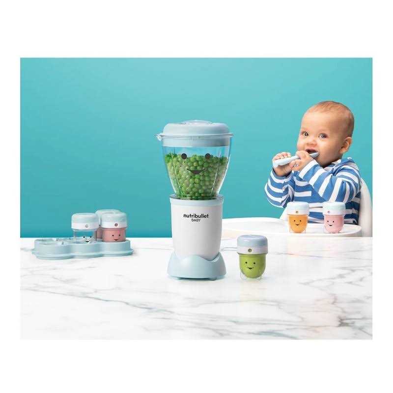 Nutribullet Baby Baby Food Blender 16 Piece Nby10100 – Blue / white