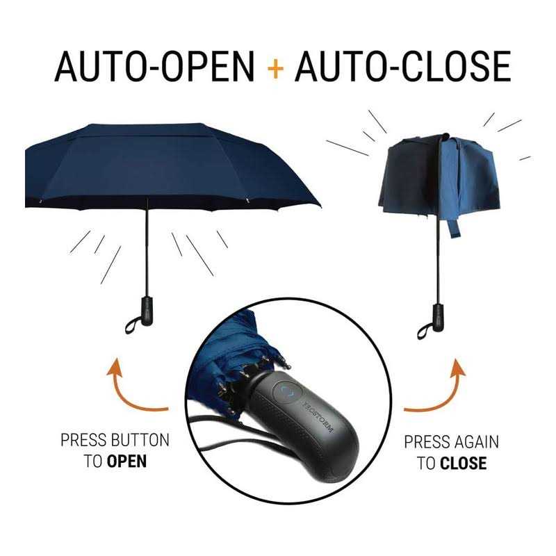 Prostorm Windproof Vented Travel Umbrella Automatic Open & Close Strong