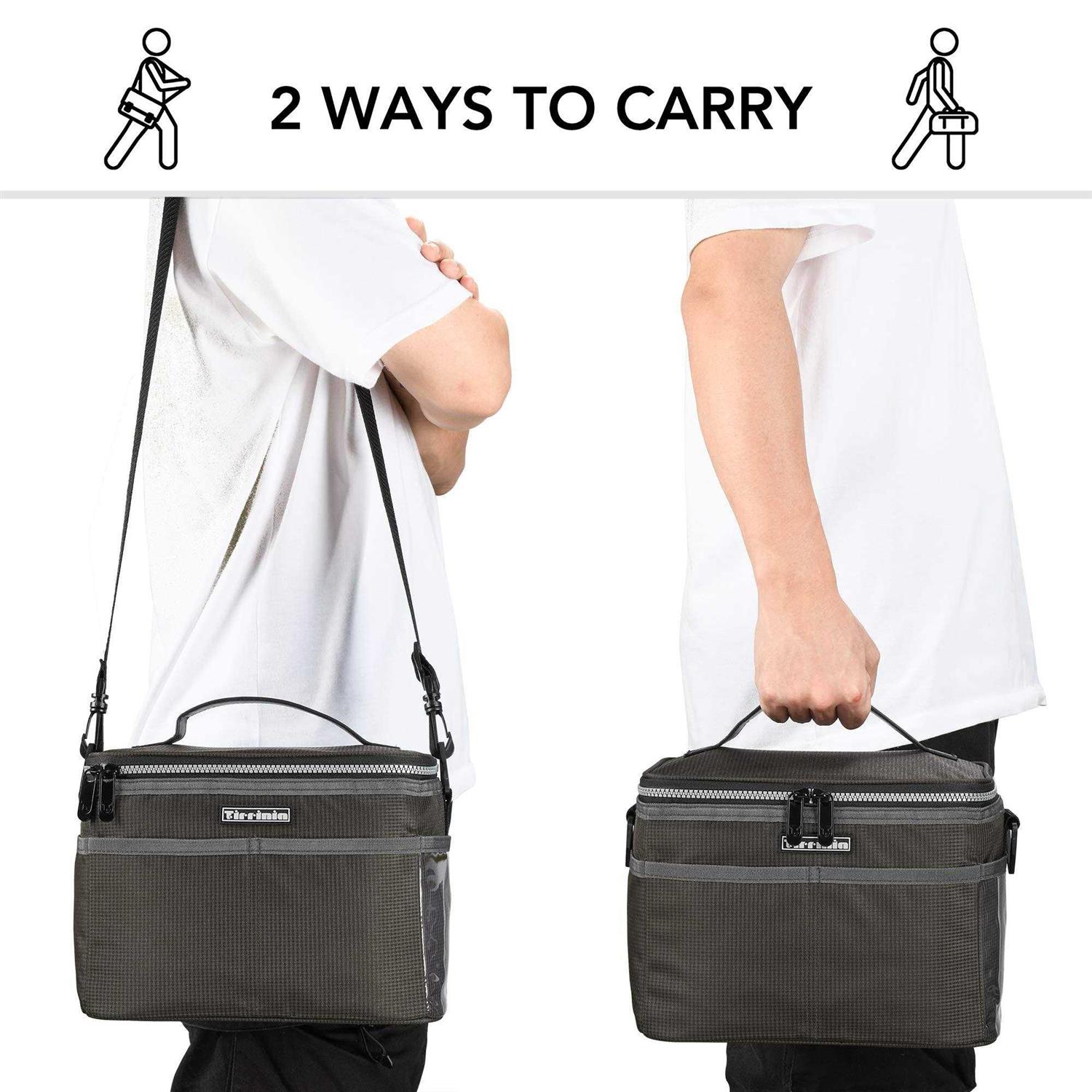 Tirrinia Insulated Lunch Bag for Women Men Leakproof Thermal Reusable Lunch Box for Adult Kids