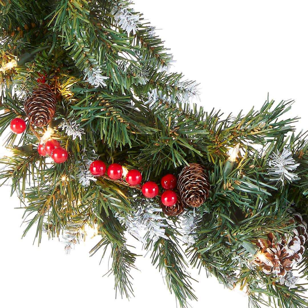 The Holiday Aisle® Torrens Frosted Berry Lighted PVC Wreath