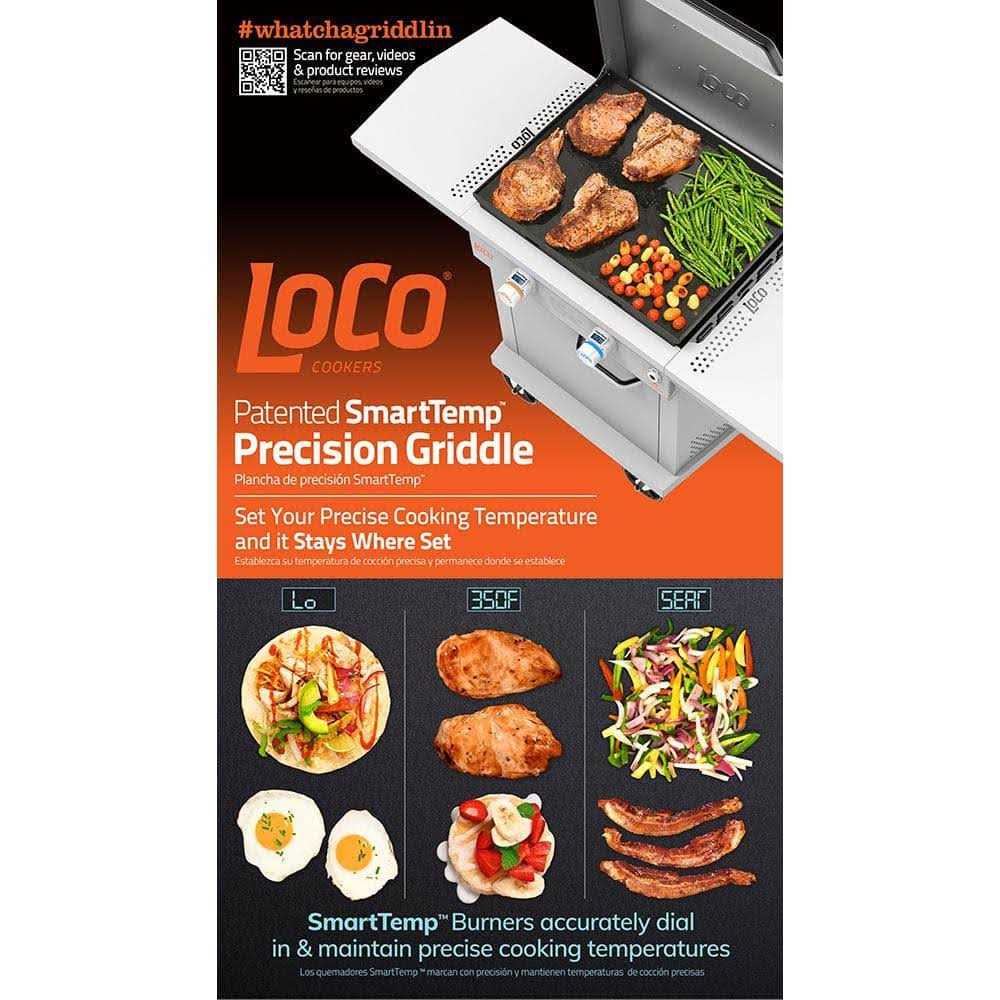 LoCo 2 Burner Liquid Propane Outdoor Griddle with Hood