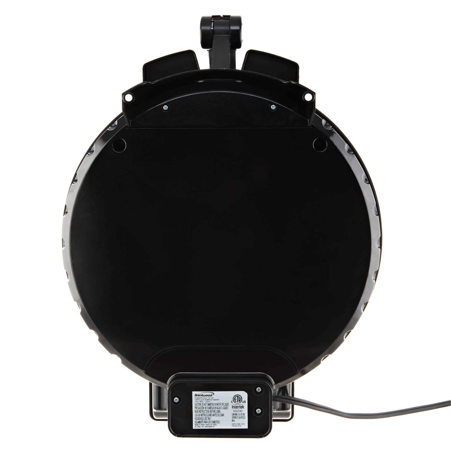 Brentwood 12 Inch Stainless Steel Nonstick Electric Tortilla Maker