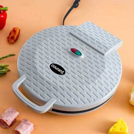 Courant Pizza Maker 12 Inch Pizzas Machine Newly improved Cool-touch Handle Non-stick plates Pizza Oven & Calzone Maker