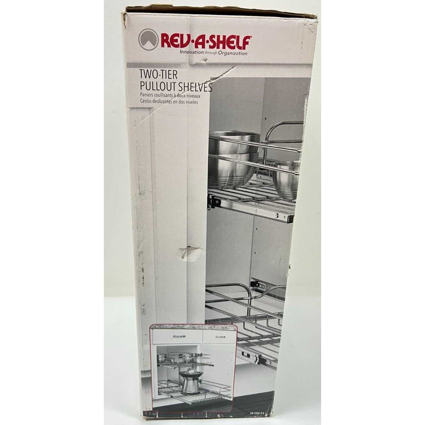 Rev-A-Shelf 2-Tier Pull Out Metal Soft Close Baskets & Organizers 59-15SC-2-5