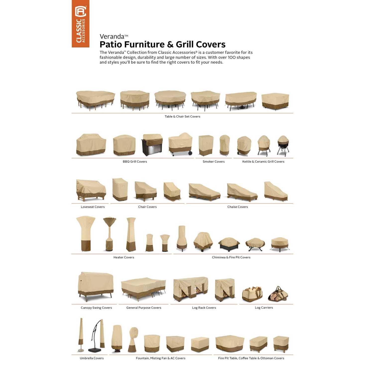 Classic Accessories Veranda Jumbo Log Tote 55-096-011501-00