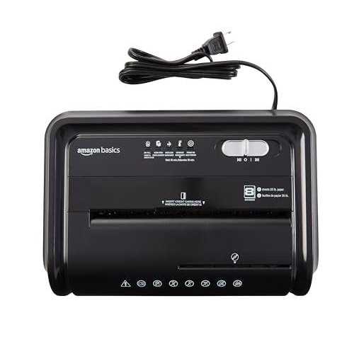 Amazon Basics 8 Sheet High Security Micro Cut Shredder with Pullout Basket