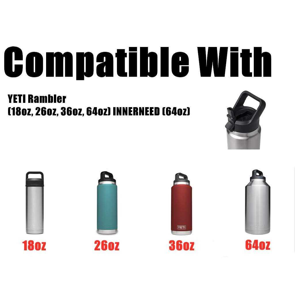 Aipenq Straw Cap for YETI Rambler Bottle and RTIC Bottle, Straw Lid with 2 Straws and 2 Brushes