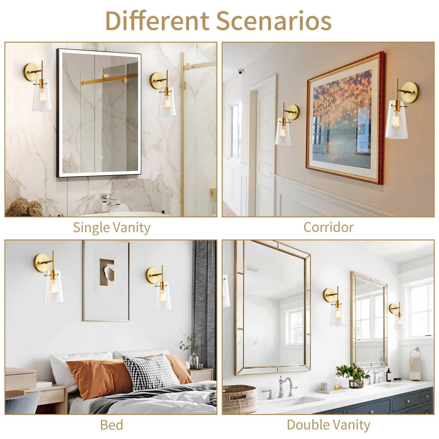 1 Light Dimmable Armed Sconce Kawoti