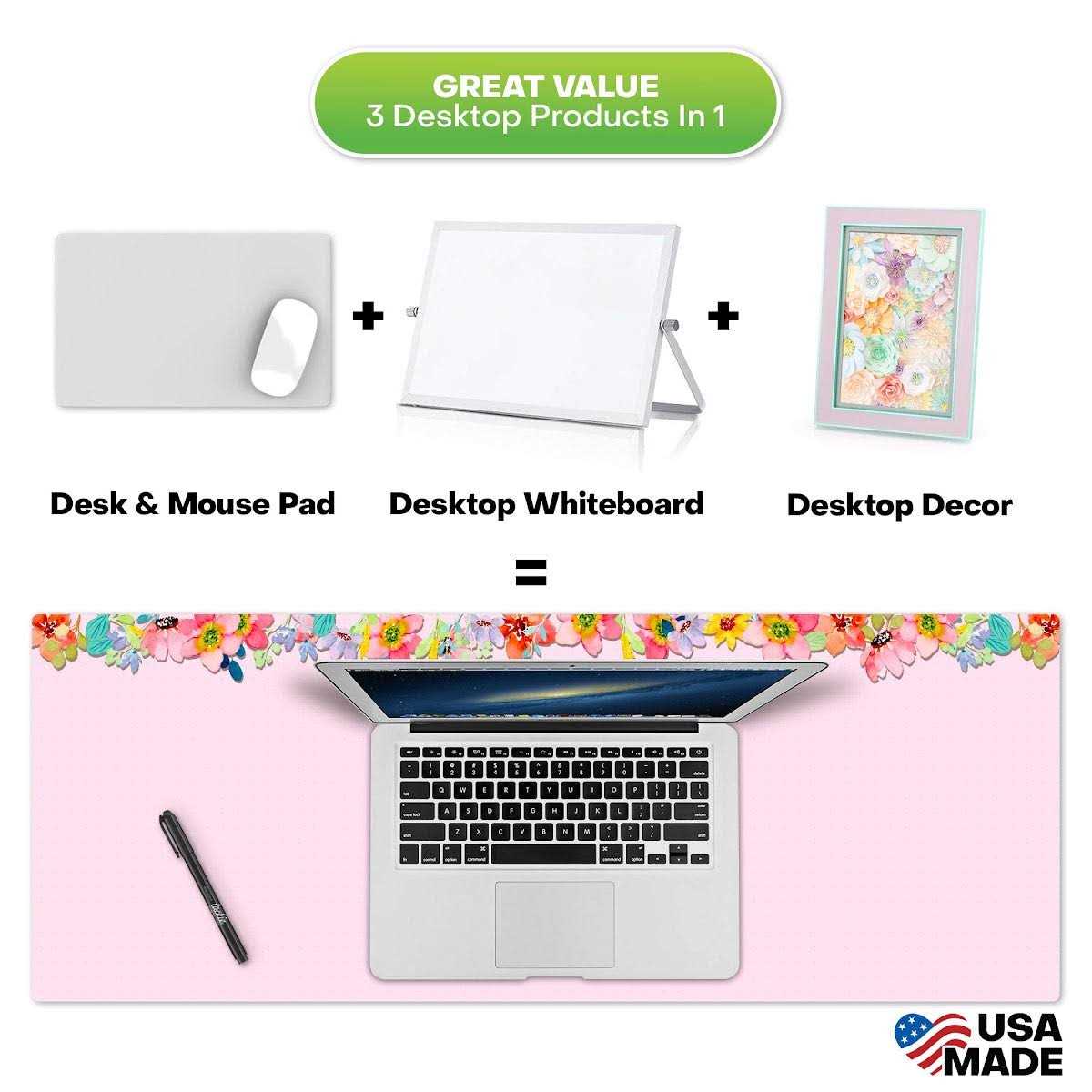 Large Dry-Erase Desk Mat Planner