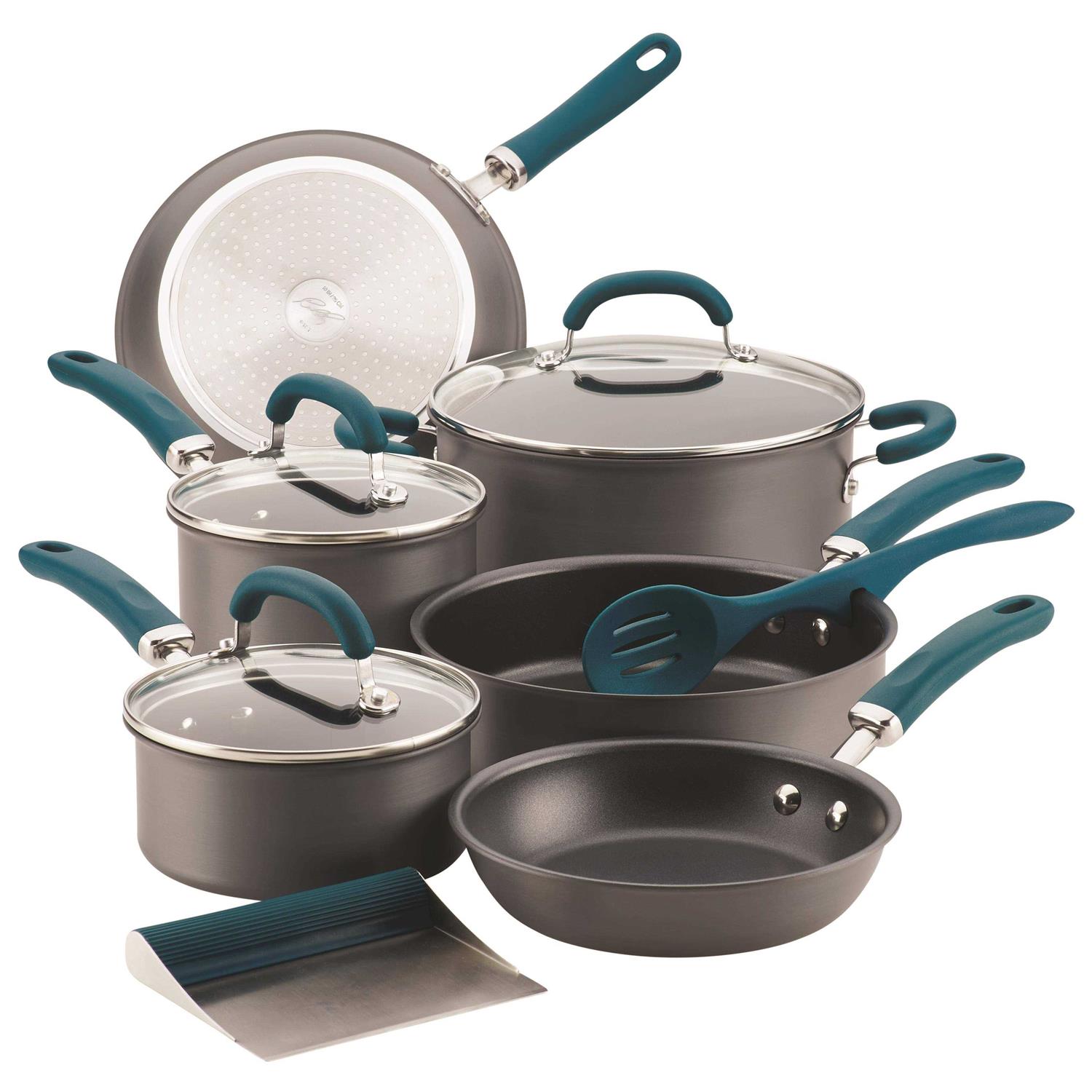 Rachael Ray 11 Piece Create Delicious Hard-Anodized Aluminum Nonstick Cookware Set