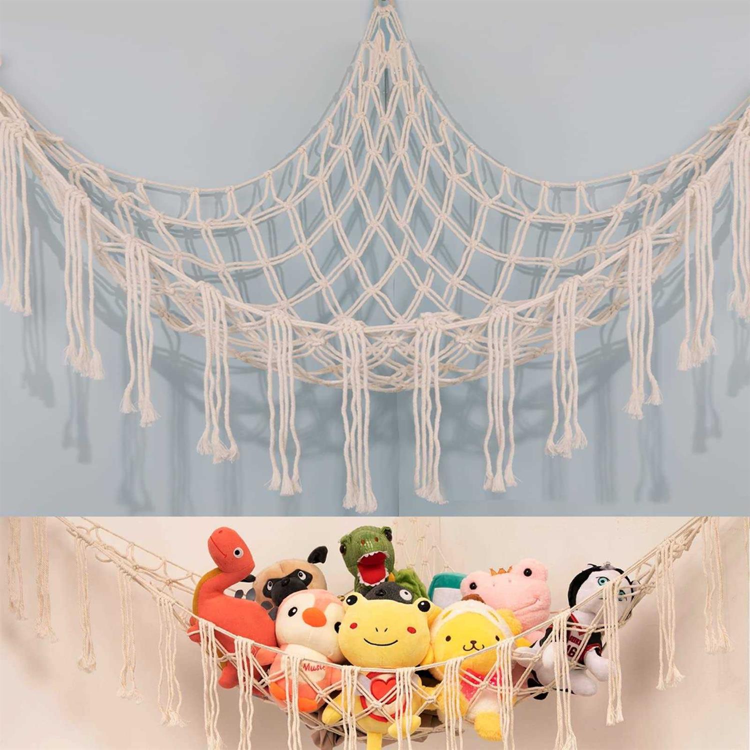 Yelienm Boho Stuffed Animals Net or Hammock Large55 inch Toy Hammock