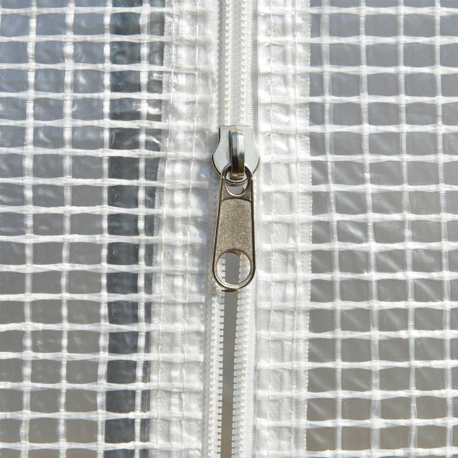 Outsunny 10′ x 7′ x 7′ Walk-in Tunnel Greenhouse with Quality PE Cover, Zipper Doors and Mesh Windows