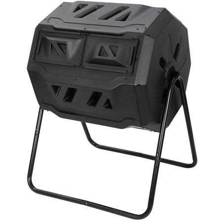 Zeny Rotating Bin Compost Tumbler Fertilizer Soil Remixing Container 43 Gal