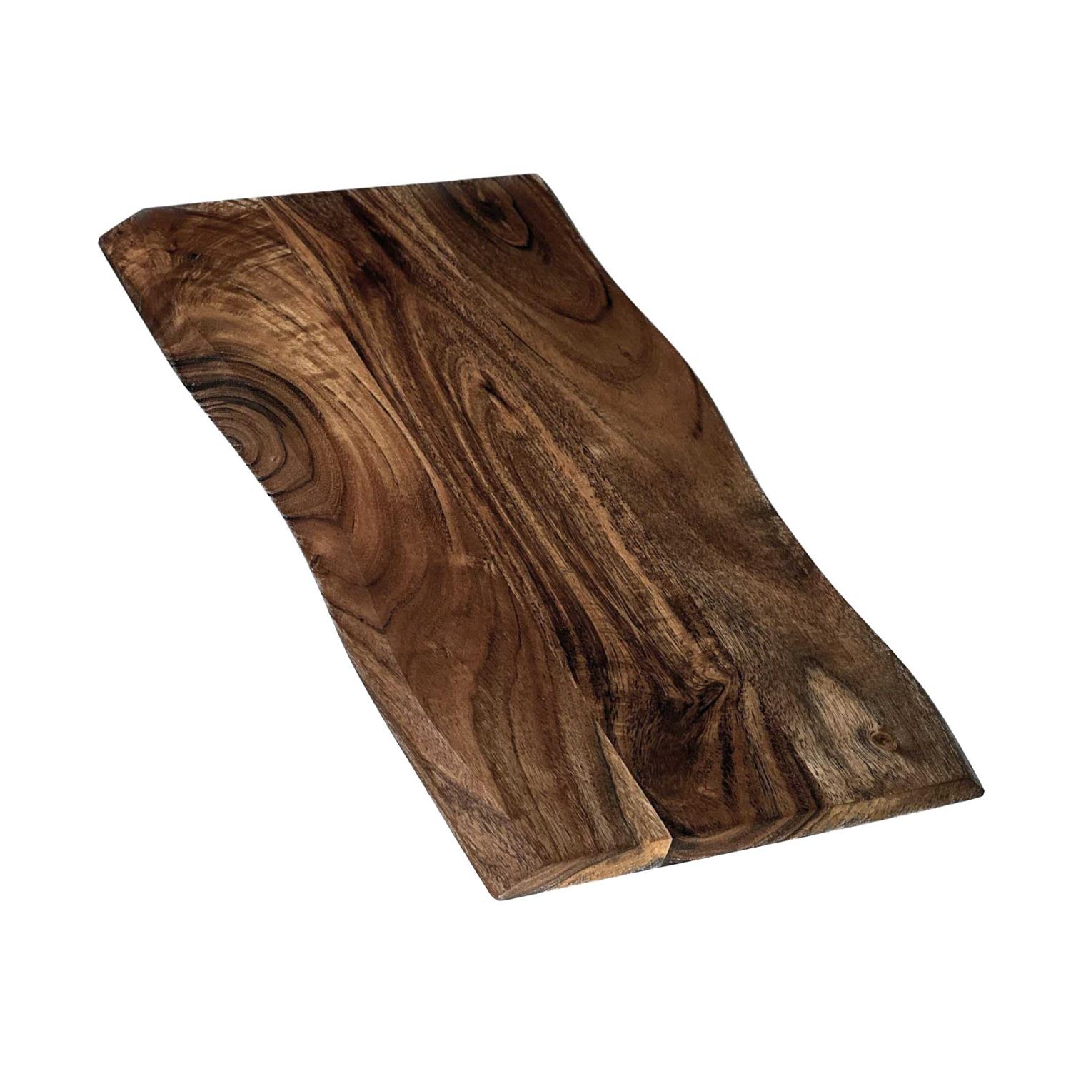 Mountain Woods Brown Mountain Woods Hand Crafted Live Edge Acacia Cutting Board