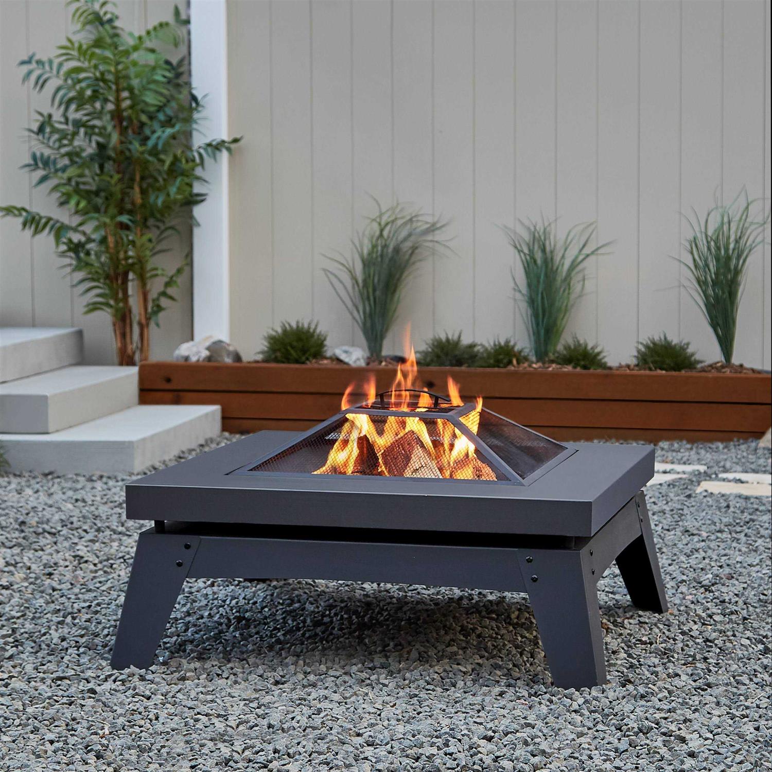 Real Flame Breton Wood Burning Fire Pit