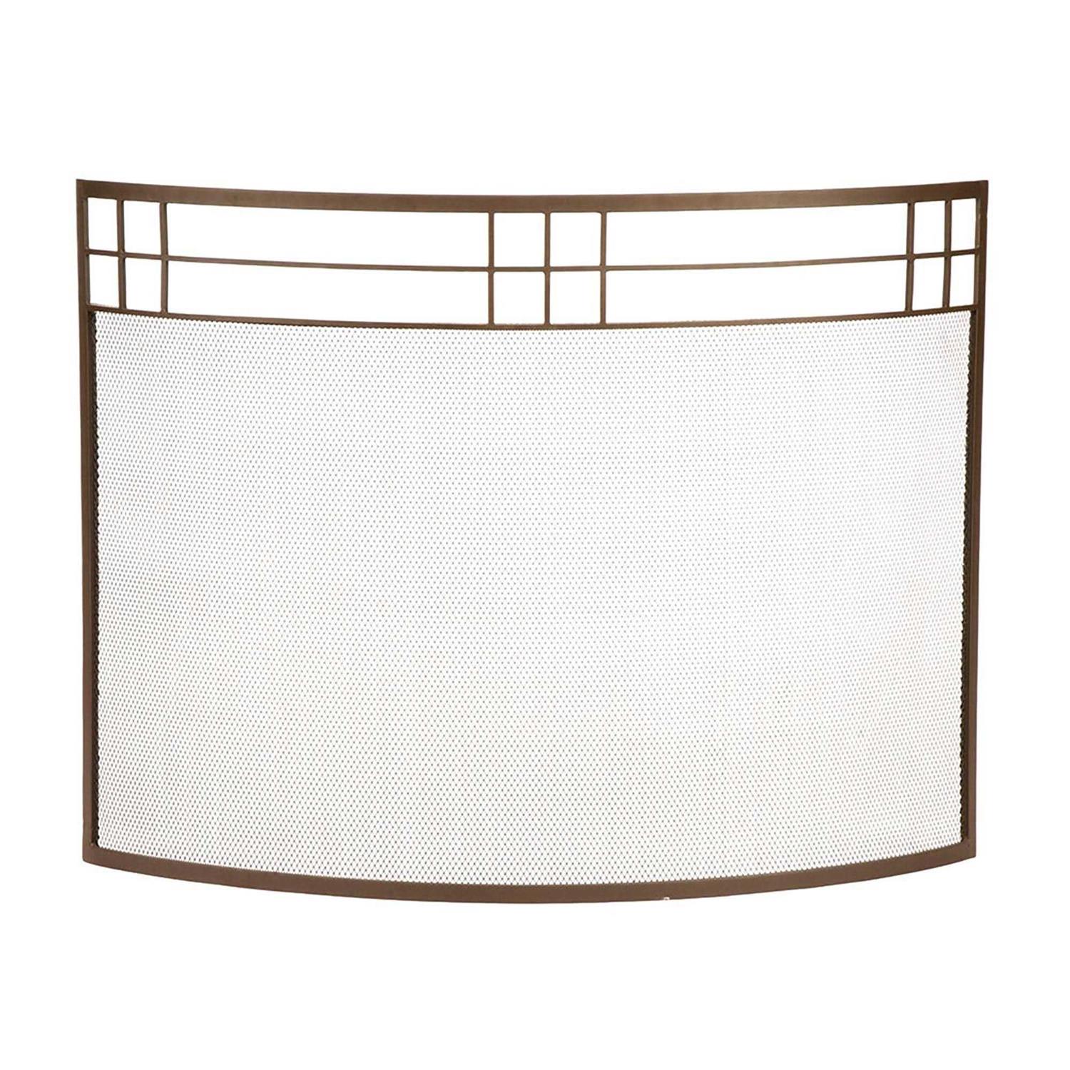 Minuteman International Arts and Crafts Curved Fireplace Screen