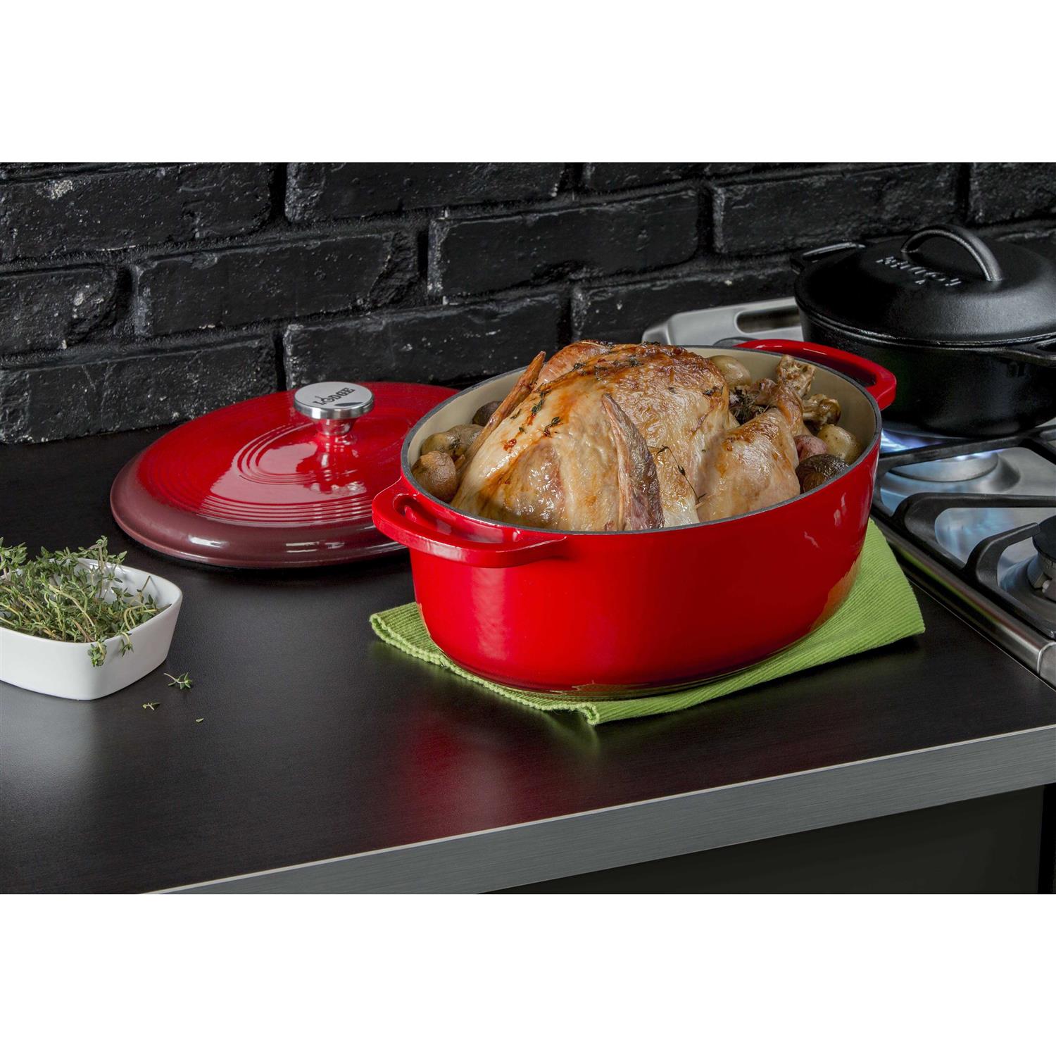 Lodge 7 Quart Enameled Cast Iron Dutch Oven