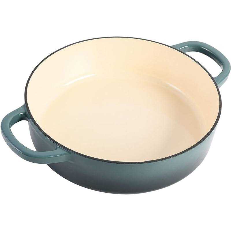 Crock Pot Artisan Enameled 5 Quart Cast Iron Round Braiser Pan Lid