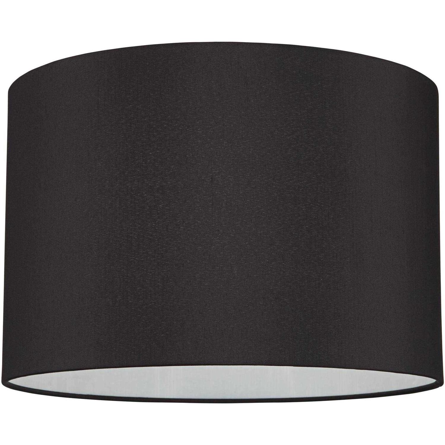 Springcrest Black Faux Silk Large Tapered Drum Lamp Shade Top x Bottom x Slant x High Replacement with Harp and
