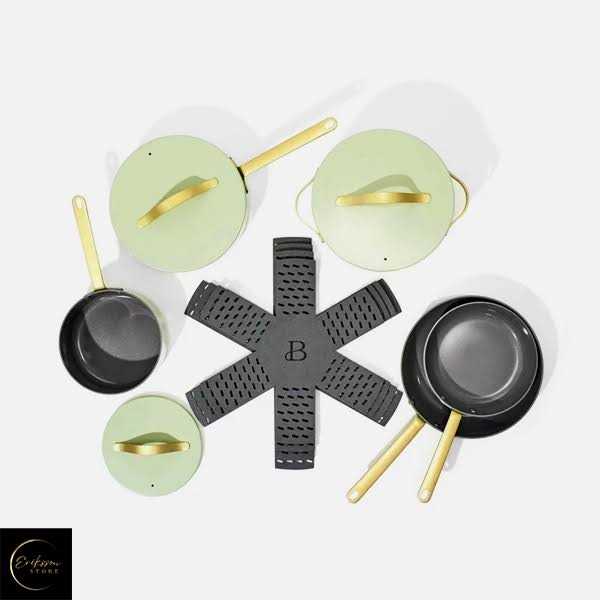 Beautiful 12pc Ceramic Non-Stick Cookware Set